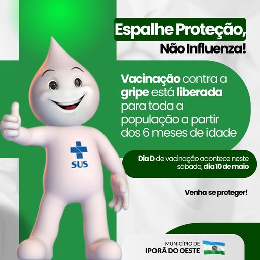 Iporã do Oeste promove neste sábado Dia D de vacinação contra a gripe e tétano