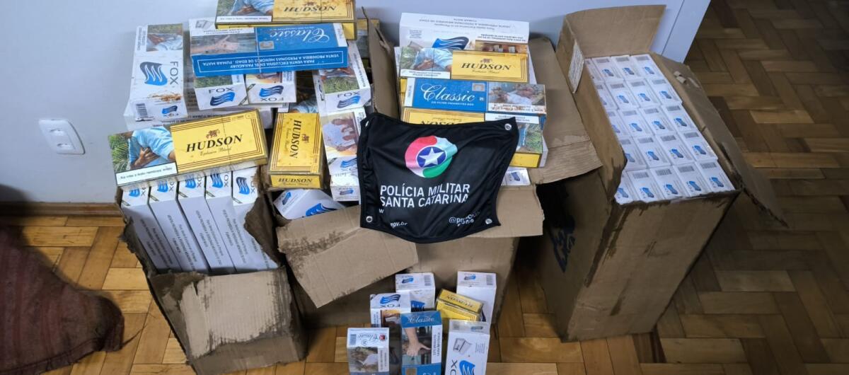 Homens são presos após fuga, confronto e apreensão de cigarros ilegais em Romelândia