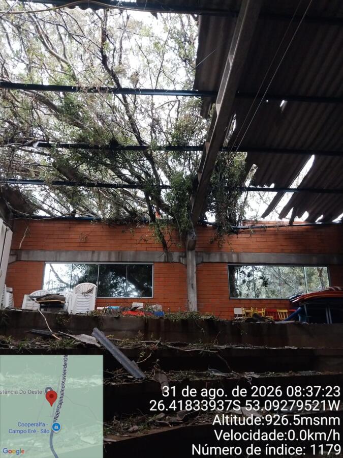 Campo Erê decreta situação de emergência após granizo e fortes ventos