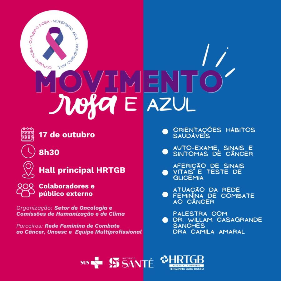 Hospital Regional promove ação de prevenção ao cancêr neste sábado em SMO