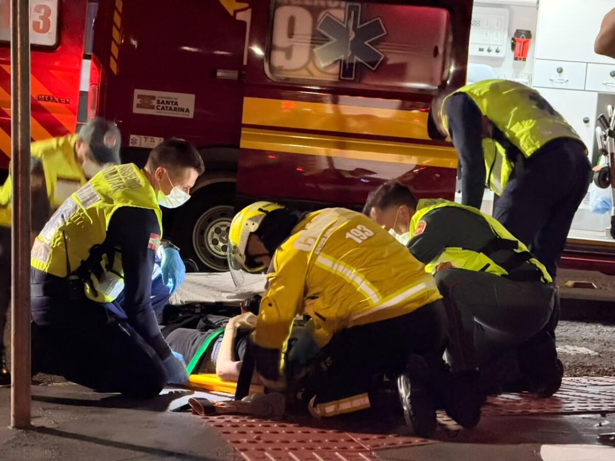 Mulher fica ferida em acidente no centro de Descanso