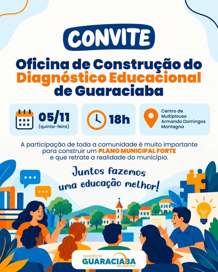 Guaraciaba convida população para discutir prioridades da educação municipal