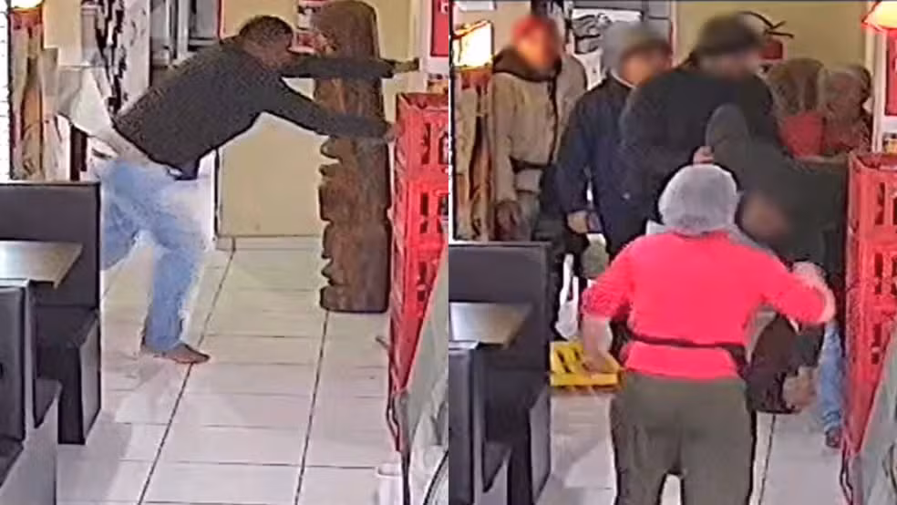 Homem esfaqueia ex em restaurante e é contido por pessoa em situação de rua em SC