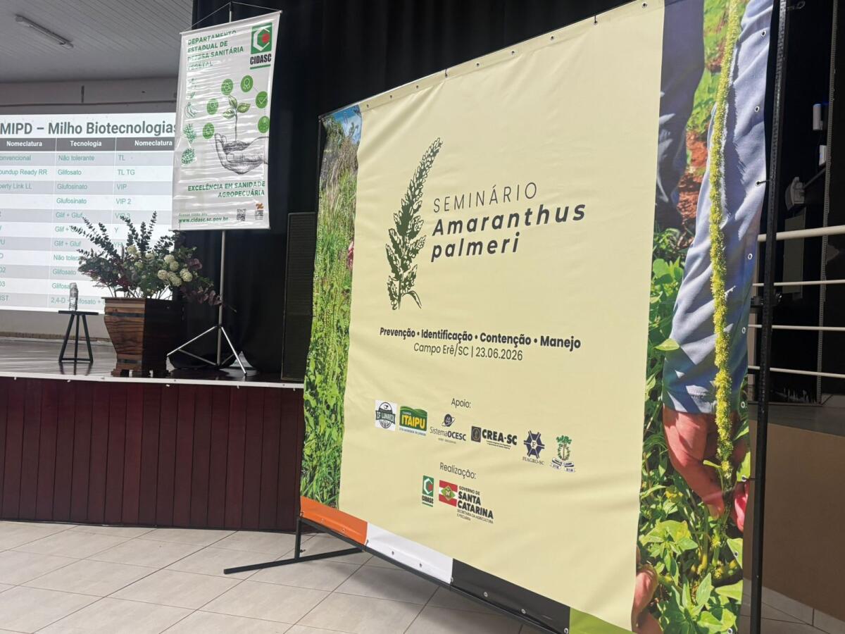 Campo Erê reúne especialistas em seminário sobre combate ao caruru gigante