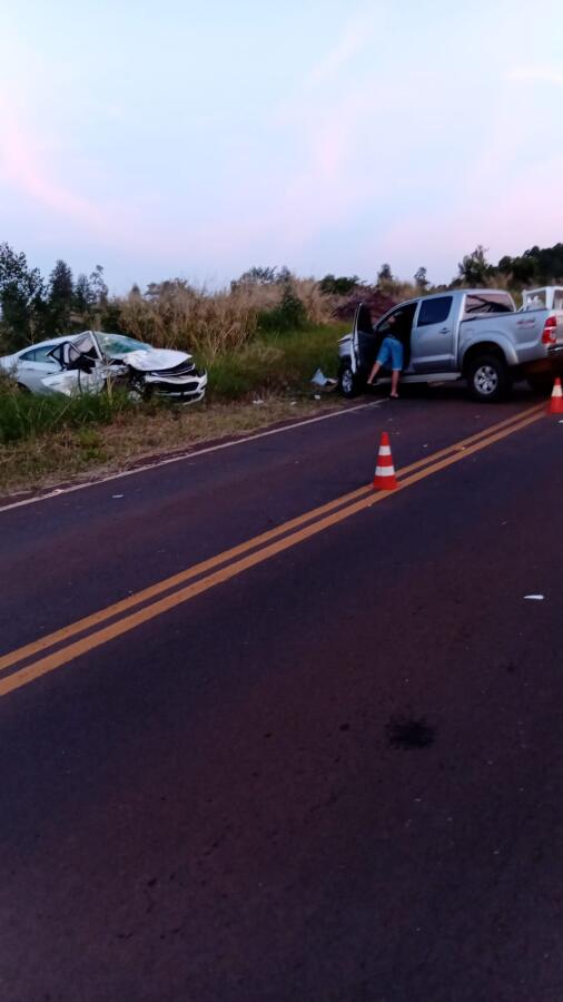 Colisão frontal deixa quatro feridos em São Miguel do Oeste
