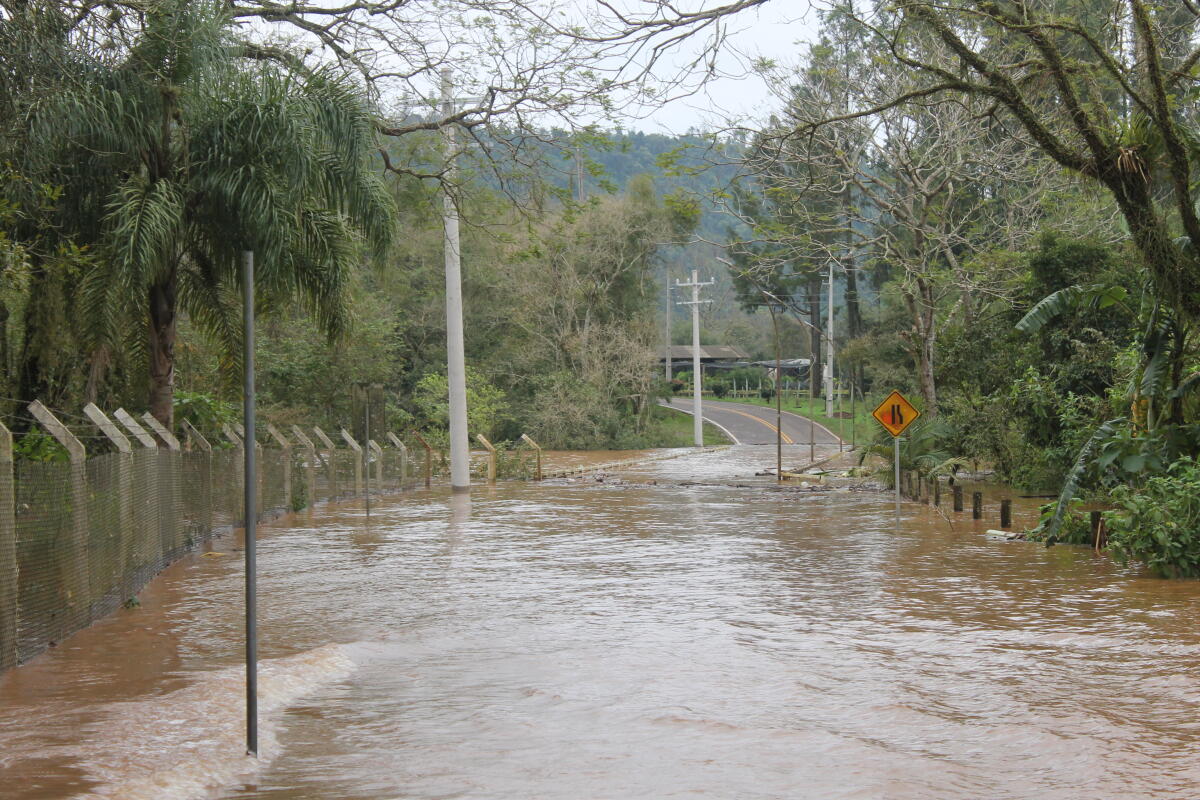 Itapiranga possui sete pontes submersas com a cheia do Rio Uruguai