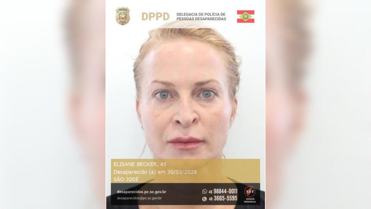 Mulher de Itapiranga segue desaparecida na Grande Florianópolis