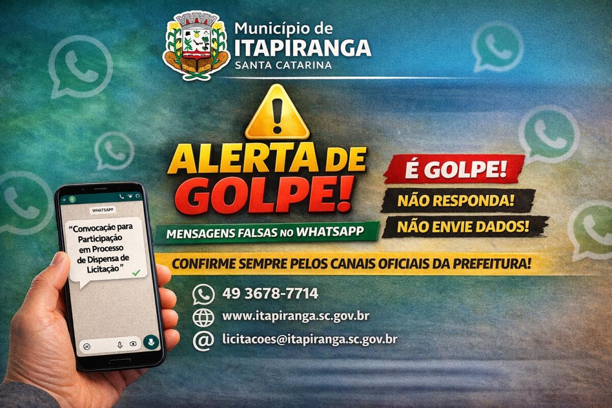 Prefeitura de Itapiranga alerta para golpes envolvendo empresas e licitações