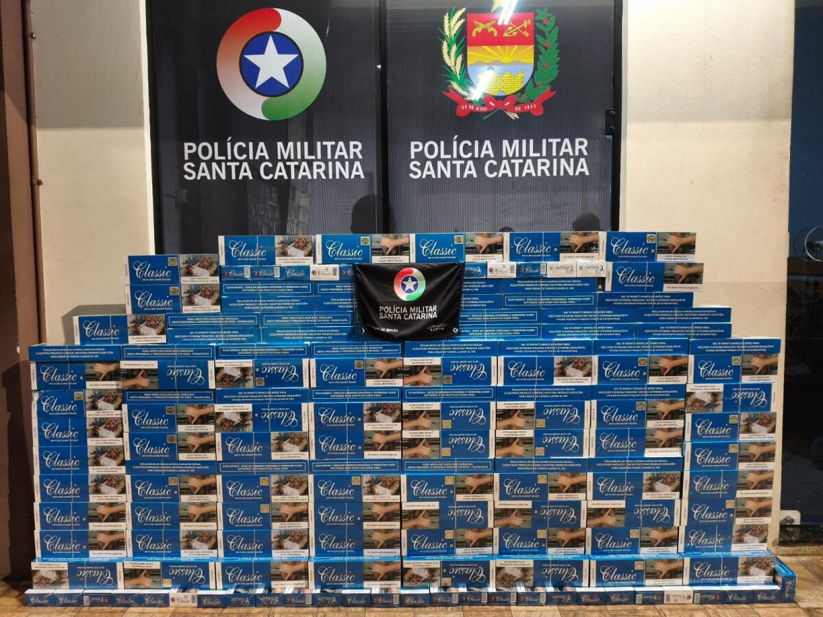 Homem é preso por contrabando e 2 mil maços de cigarros são apreendidos em São Lourenço do Oeste