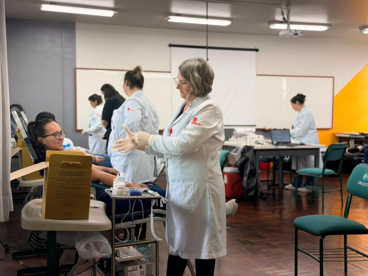 Hemosc realiza coleta de sangue em SMO com 80 vagas preenchidas