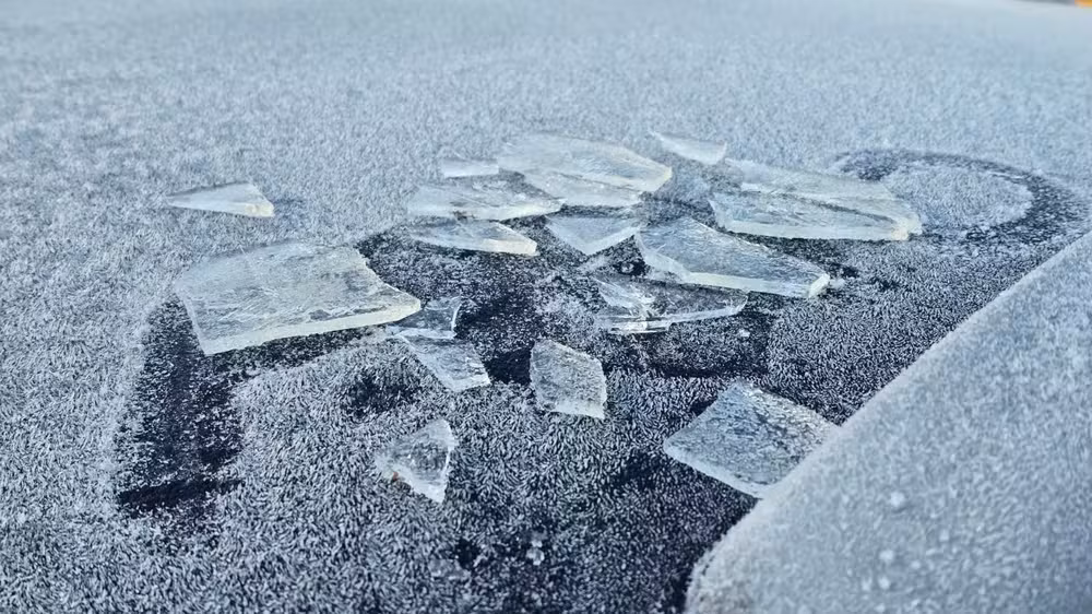 Serra de SC se 'veste de branco' em amanhecer com mínima abaixo de -3°C