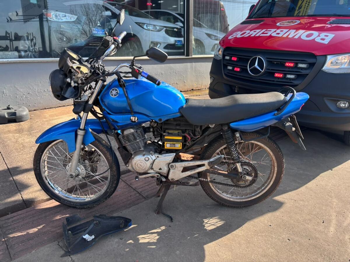 Motociclista fica ferido após colisão com carro na Avenida Willy Barth, em São Miguel do Oeste