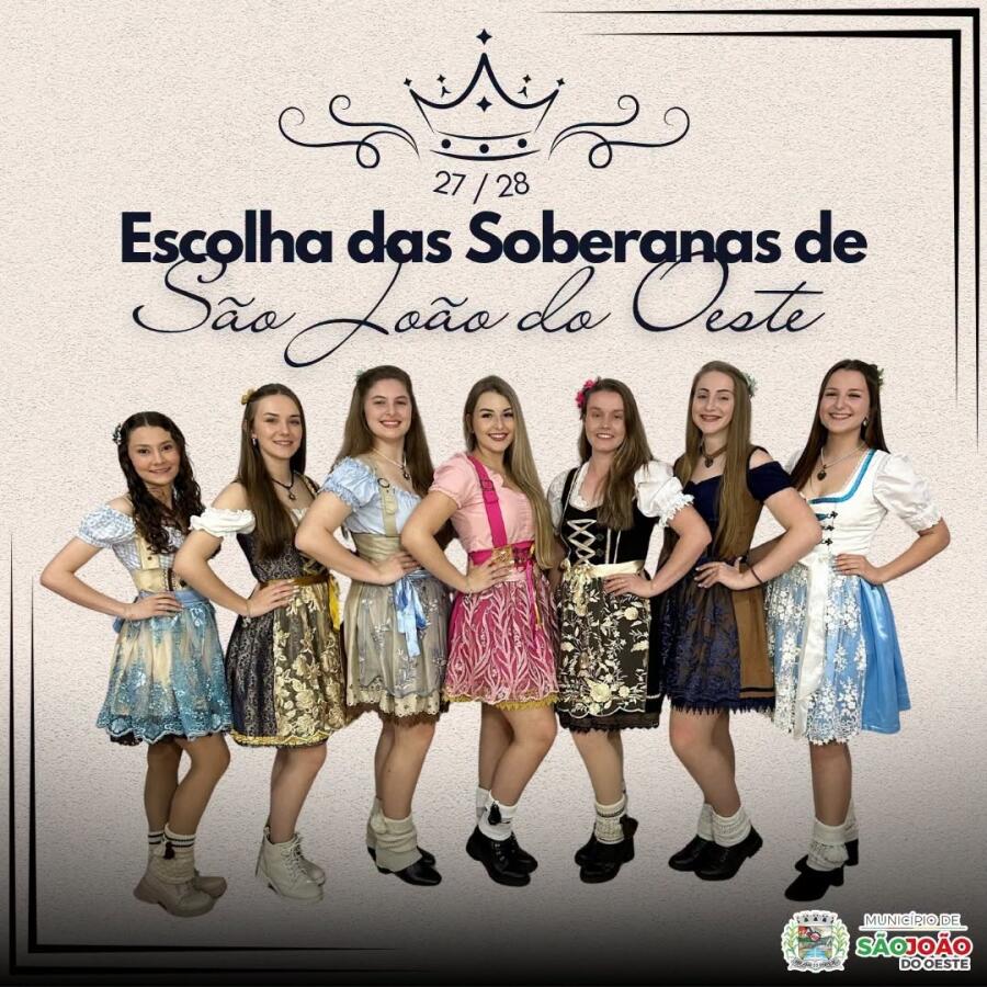 São João do Oeste homologa candidatas a soberanas