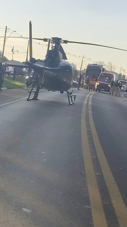 PRF é atropelado durante fiscalização na BR-282 e motociclista sem habilitação é preso