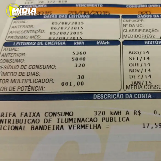 Consumidor pagará menos na conta de luz em janeiro