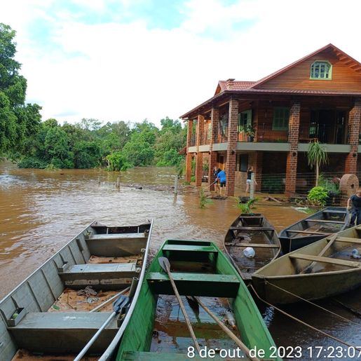 Cheia do Rio Uruguai: Casas e estebelecimentos são atingidos em Itapiranga