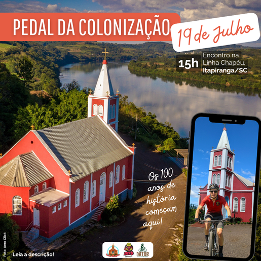 Pedal marca centenário de Linha Chapéu