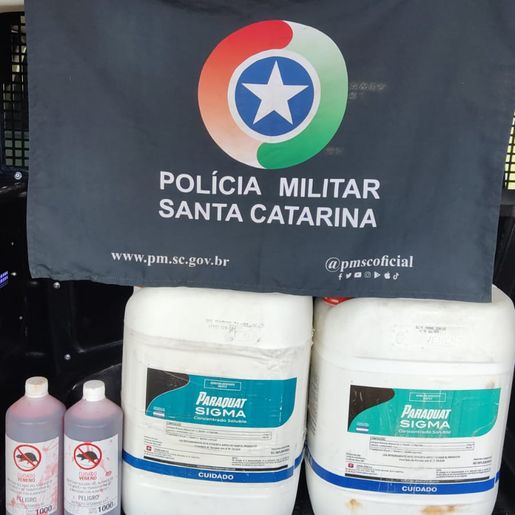Homem foge da PM e abandona carga de agrotóxicos ilegais em Dionísio Cerqueira