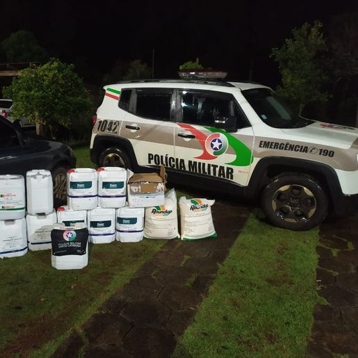 Produtos contrabandeados da Argentina são apreendidos pela PM