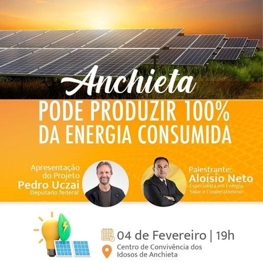 Uso de energia renovável será debatida nesta sexta-feira em Anchieta