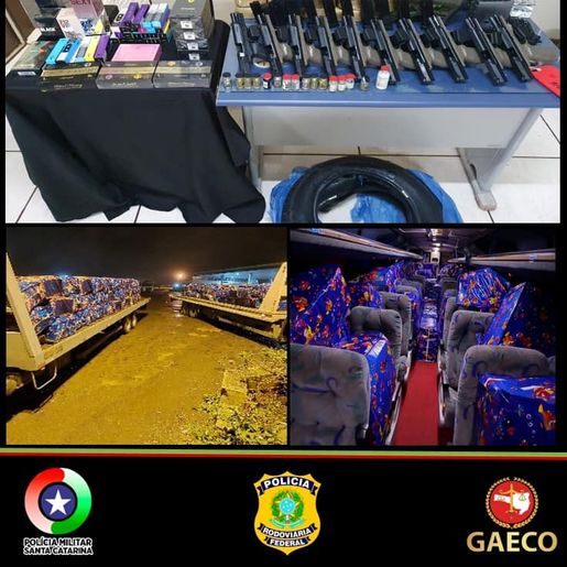Operação resulta em grande apreensão de drogas, armas e cigarros na região