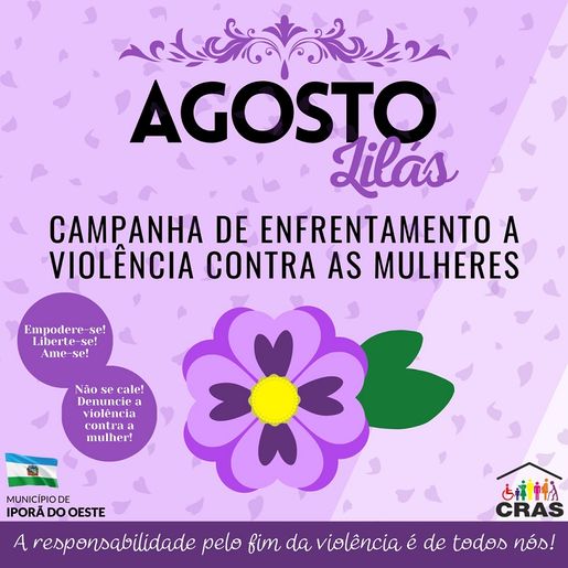 CRAS de Iporã do Oeste realiza atividades alusivas ao Agosto Lilás