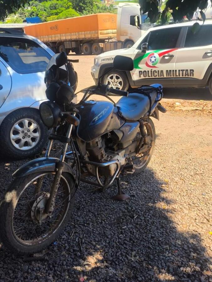 Moto furtada em São João do Oeste é recuperada em Itapiranga