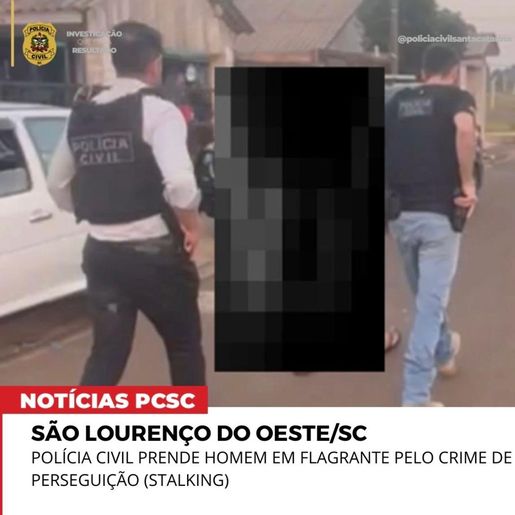 Homem é preso em flagrante por perseguição em São Lourenço do Oeste