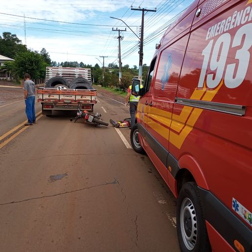Motociclista fica ferido em colisão em Iporã do Oeste