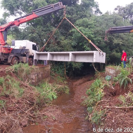 Pontes são instaladas em Campo Erê através da Defesa Civil do Estado