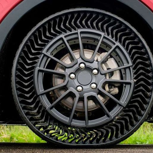 Michelin e General Motors lançam pneu sem ar e que não fura