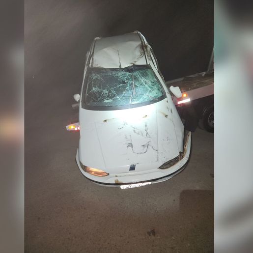 Capotamento na BR-163 deixa quatro feridos em SMOeste