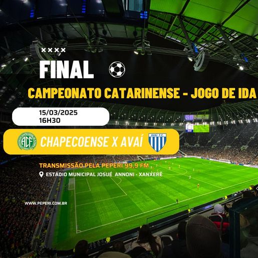 Rádio Peperi transmite a final do Catarinense entre Chapecoense e Avaí