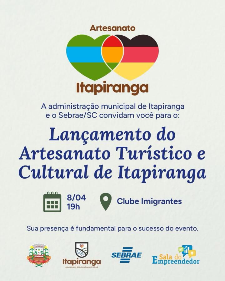 Itapiranga lança projeto de artesanato turístico em evento nesta quarta-feira