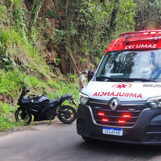 Homem fica ferido em acidente com motocicleta na BR-282, em Iraceminha