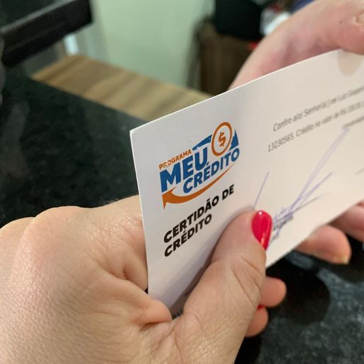 Mais de R$ 55 mil do programa Meu Crédito ainda não foi retirado