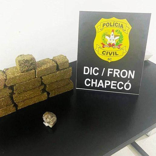 Polícia apreende quatro kg de maconha em galinheiro no interior de Chapecó