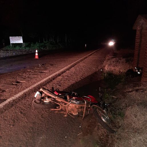 Motociclista fica ferido em acidente na SC163