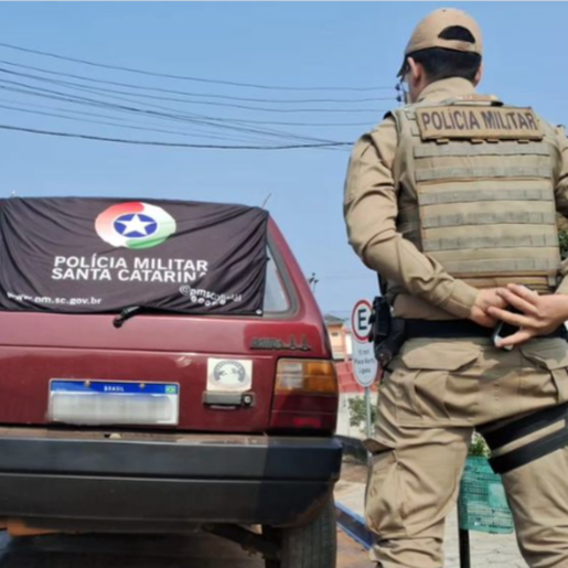 Veículo furtado é recuperado pela PM na SC-480