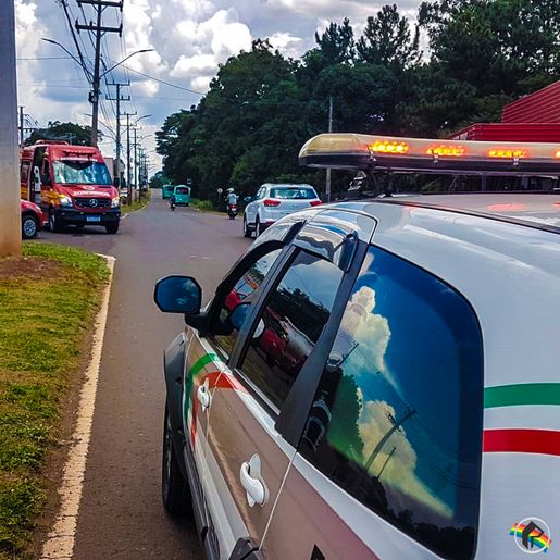 Motociclista fica ferida em acidente na Willy Barth em São Miguel do Oeste