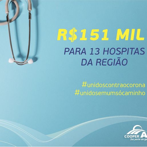 Cooper A1 doa R$ 151 mil a hospitais da sua área de ação
