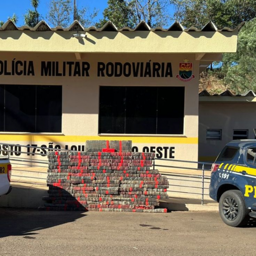 Uma tonelada de maconha é apreendida em Campo Erê