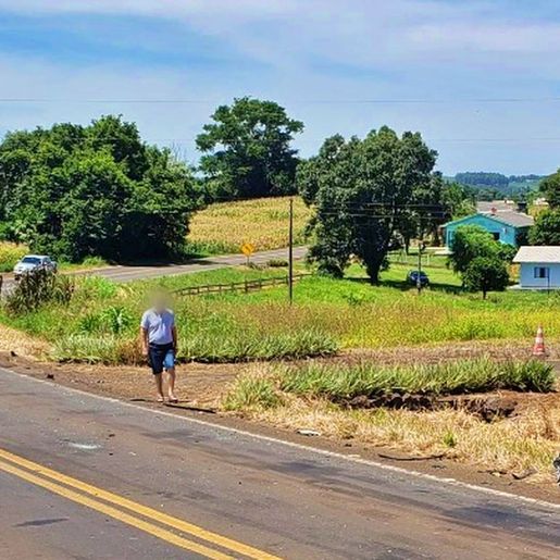 Homem sofre ferimentos em colisão lateral na SC-163 em Descanso