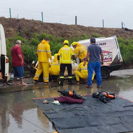 É estável quadro de motorista de acidente na BR-163, em Guarujá do Sul