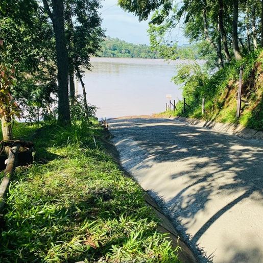 Porto da AARUI recebe conserto no acesso até o Rio Uruguai