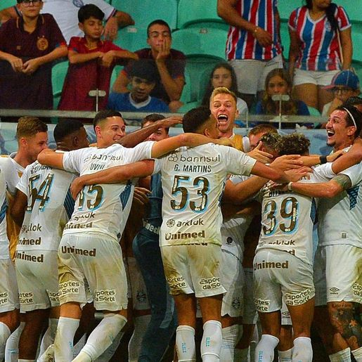 Com gol nos acréscimos, Grêmio vence o Bahia fora de casa pelo Brasileirão