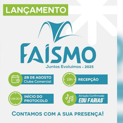 Lançamento da Faismo terá show e apresentação da programação