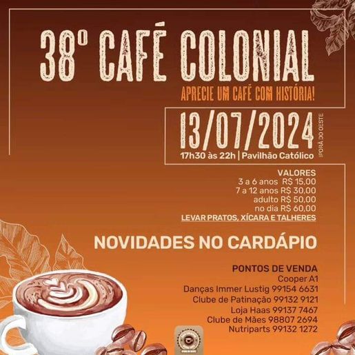 38º Café Colonial de Iporã do Oeste será neste final de semana