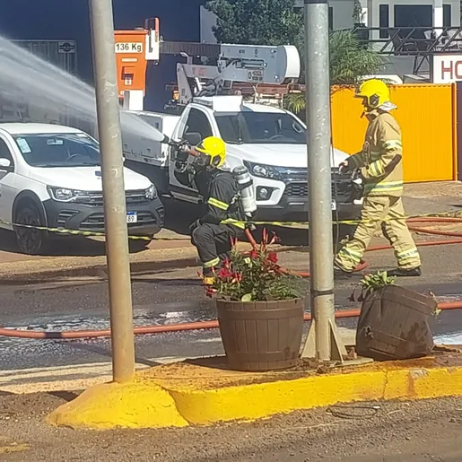 Ação da Defesa Civil de Iporã simulou vazamento de amônia no centro