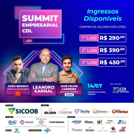 Leandro Karnal será um dos palestrantes do Summit Empresarial CDL